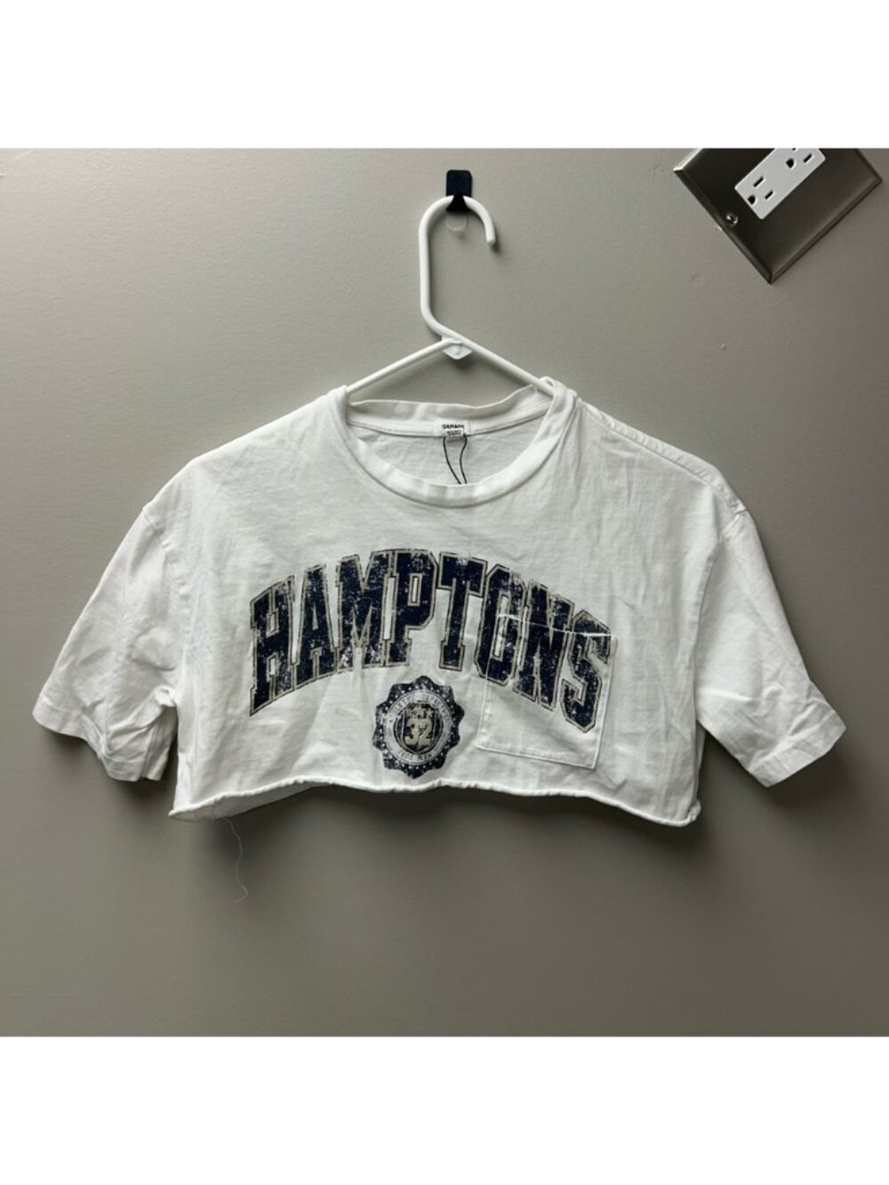 Garage Women’s White “Hamptons” Cropped T Shirt